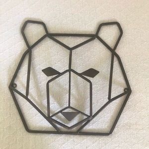 Metal Bear Wall Hanging Decor